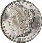 1880-CC Morgan Silver Dollar. VAM-7A. Hit List 40. 8/7, Reverse of 1878, Die Clash. MS-64 (NGC).