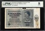 GERMANY. Reichsbank. 20 Billionen Mark, 1924. P-138. PMG Very Good 8.