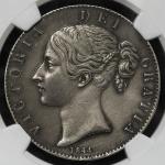 GREAT BRITAIN Victoria ヴィクトリア(1837~1901) Crown 1844 NGC-AU Details“Surface Hairlines“ 洗浄 EF