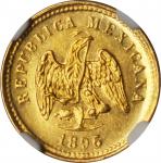 MEXICO. Peso, 1896/5-Cn M. Culiacan Mint. NGC MS-62.