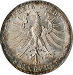 GERMANY. Frankfurt. Gulden, 1848. Free City. PCGS MS-64 Gold Shield.