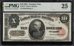 Fr. 370. 1891 $10 Treasury Note. PMG Very Fine 25.