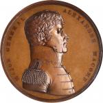 1814 Major General Alexander Macomb Medal. Bronze. 65 mm. Julian MI-16. MS-67BN (NGC).