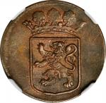 1735-VOC年荷兰东印度荷兰1Duit。 NETHERLANDS EAST INDIES. Dutch East India Company. Holland. Duit, 1735. NGC M