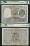 x Reserve Bank of India, Burma, 100 rupees, ND (1937), serial number T/47 022041, green, white and l