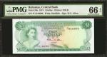 BAHAMAS. Central Bank of the Bahamas. 1 Dollar, 1974. P-35b. PMG Gem Uncirculated 66 EPQ.