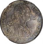 CHILE. 8 Reales, 1799-So DA. Santiago Mint. Charles IV. NGC AU-58.