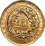 GUATEMALA. Central American Union Medal in Gold, 1890. NGC MS-63.