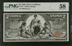 Fr. 247. 1896 $2 Silver Certificate. PMG Choice About Uncirculated 58.