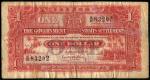 Straits Settlements, $1, 1929 (KNB17c;P-9a) S/no. M/52 83202, F-VF, rust, tiny hole, tear, foxing, g