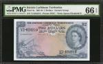 BRITISH CARIBBEAN TERRITORIES. Eastern Group. 2 Dollars, 1961-64. P-8c. PMG Gem Uncirculated 66 EPQ.