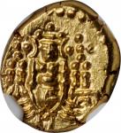 1747-81年荷兰印度1塔金币。Negapatnam造币厰。荷兰东印度公司铸制。INDIA. Dutch India. Pagoda, ND (1747-81). Negapatnam Mint. 