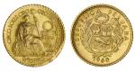 Peru, Republic, Gold 5-Soles, 1960, edge milled, 2.36g, 6h (Fb. 82; KM 235), uncirculated, only 8,13