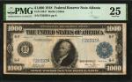 Fr. 1133-F. 1918 $1000 Federal Reserve Note. Atlanta. PMG Very Fine 25.