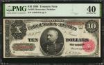 Fr. 368. 1890 $10 Treasury Note. PMG Extremely Fine 40.