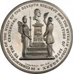 Circa 1876 Seventh Regiment New York medal by Abraham Demarest. Musante GW-876, Baker-435B. White Me
