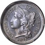 1877 Nickel Three-Cent Piece. Proof-64 (PCGS). CAC.
