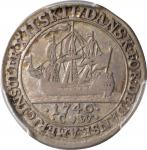 DANISH WEST INDIES. 12 Skilling, 1740. Copenhagen Mint. Christian VI. PCGS EF-40.