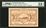 GREENLAND. State Note. 10 Kroner, ND (1926-45). P-16a. PMG About Uncirculated 53 EPQ.