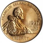 1997-W Franklin D. Roosevelt Gold $5. MS-70 (PCGS).