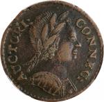 1785 Connecticut Copper. Miller 3.3-F.3, W-2335. Rarity-4. Bust Right. EF-45 (PCGS).