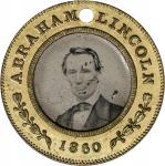 1860 Abraham Lincoln Campaign Ferrotype. DeWitt-AL 1860-96, Cunningham 2-370B, King-149. Gilt Brass 