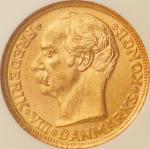 デンマーク (Denmark) フレデリック8世像 10クローネ金貨 1909年 KM809 ／ Frederik VIII 10 Kroner Gold