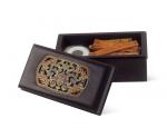 紫檀盒装古代角质、牙质、铜质游戏筹牌