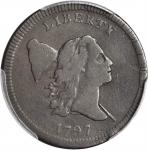 1797 Liberty Cap Half Cent. C-2. Rarity-3. Plain Edge. Fine-15 (PCGS).