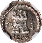 COLOMBIA. 1/4 Real, 1808-NR. Nuevo Reino Mint. Charles IV. NGC MS-61.