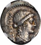 ROMAN REPUBLIC. T. Carisius. AR Denarius (3.77 gms), Rome Mint, ca. 46 B.C.