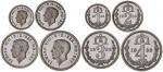 1936年大英帝国濯足节银币一套4枚，均PR