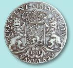 1761年荷兰马剑银币一枚