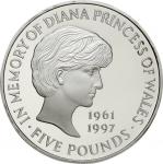 Great Britain. 1999. Silver. Proof. 5Pound. In Memory of Diana Princess of Wales Silver Proof 5 Poun