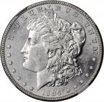 1884-S Morgan Silver Dollar. MS-60 (NGC).