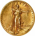 MCMVII (1907) Saint-Gaudens Double Eagle. High Relief. Flat Rim. Unc Details--Cleaned (PCGS).