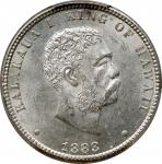1883 Hawaii Quarter Dollar. MS-63 (PCGS).