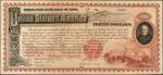 United States of America. Act of June 13, 1898-Three Percent Loan of 1898. $20 3% Registered Bond. H