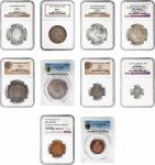 PORTUGAL. Group of Portuguese Issues (10 Pieces), 1706-1910. All NGC or PCGS Certified.