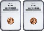 Lot of (2) 1955-S Lincoln Cents. MS-67 RD (NGC).