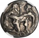 THRACE. Islands of Thrace. Thasos. AR Stater (8.67 gms), ca. 480-463 B.C. NGC EF, Strike: 4/5 Surfac