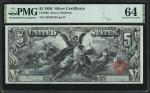 Fr. 269. 1896 $5 Silver Certificate. PMG Choice Uncirculated 64.