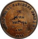 Pennsylvania--Philadelphia. 1855 Morgan & Orr. Rulau-Pa 367. Copper. Reeded Edge. Extremely Fine, Pl