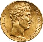 FRANCE. 20 Francs, 1825-A. Paris Mint. Charles X. PCGS MS-63.