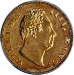 INDIA. East India Company. Restrike Rupee, 1835-(C). Calcutta Mint. William IV. PCGS PROOF-64 Gold S