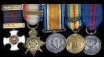The mounted group of five miniature dress medals worn by Major A. L. P. Griffith, Royal Artillery  D