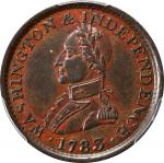 1783 (ca. 1820) Washington Military Bust Copper. Musante GW-109G, Baker-4, Vlack 7-E, W-10210. Large