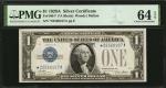 Fr. 1601*. 1928A $1 Silver Certificate Star Note. PMG Choice Uncirculated 64 EPQ.