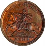 Undated (1861-1865) Franz Sigel on Horseback / PENNY SAVED IS A PENNY EARNED. Fuld-180/430 a. Rarity