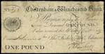 Cheltenham and Winchcombe Bank (Fisher and Ashmore), ｣1, 18 October 1817, serial number 492, black a